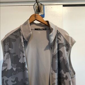 Ralph Lauren Gray Camouflage Sleeveless Jacket Vest size L
